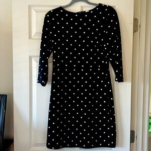 Black and white polka dot dress